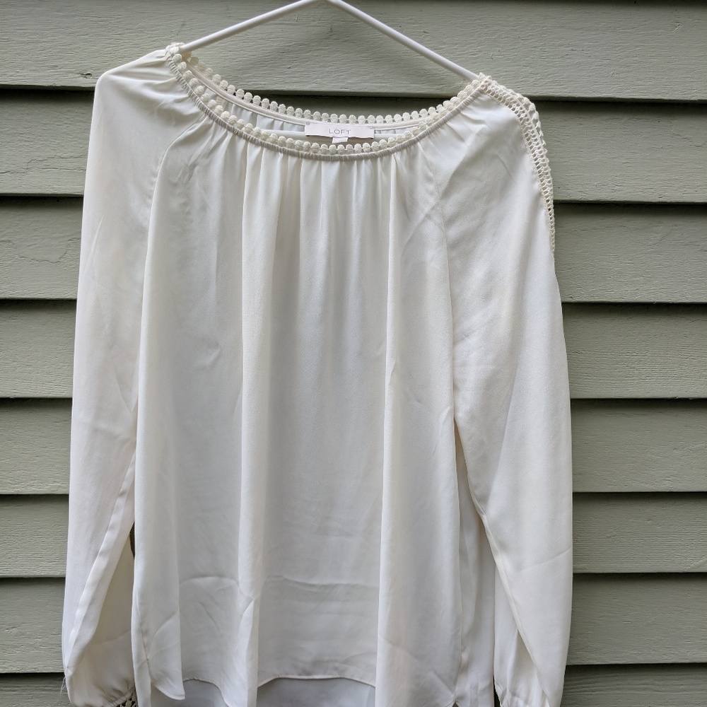 White long-sleeved nice blouse